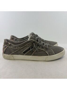Blowfish Malibu Fruit Sneaker Womens Size 11 Low Top Gray Shoes Faux Sipper